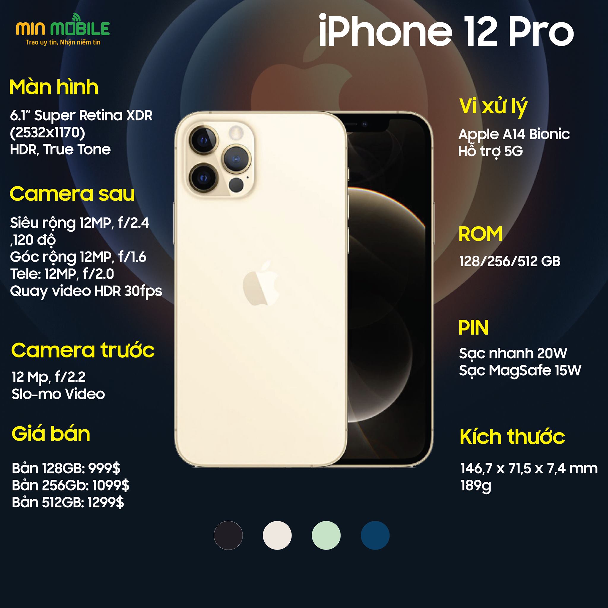 Thông số chi tiết của iPhone 12 Pro 