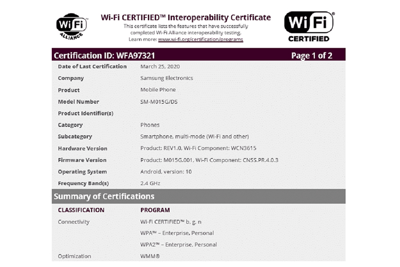 Chứng nhận của Wi-Fi Alliance