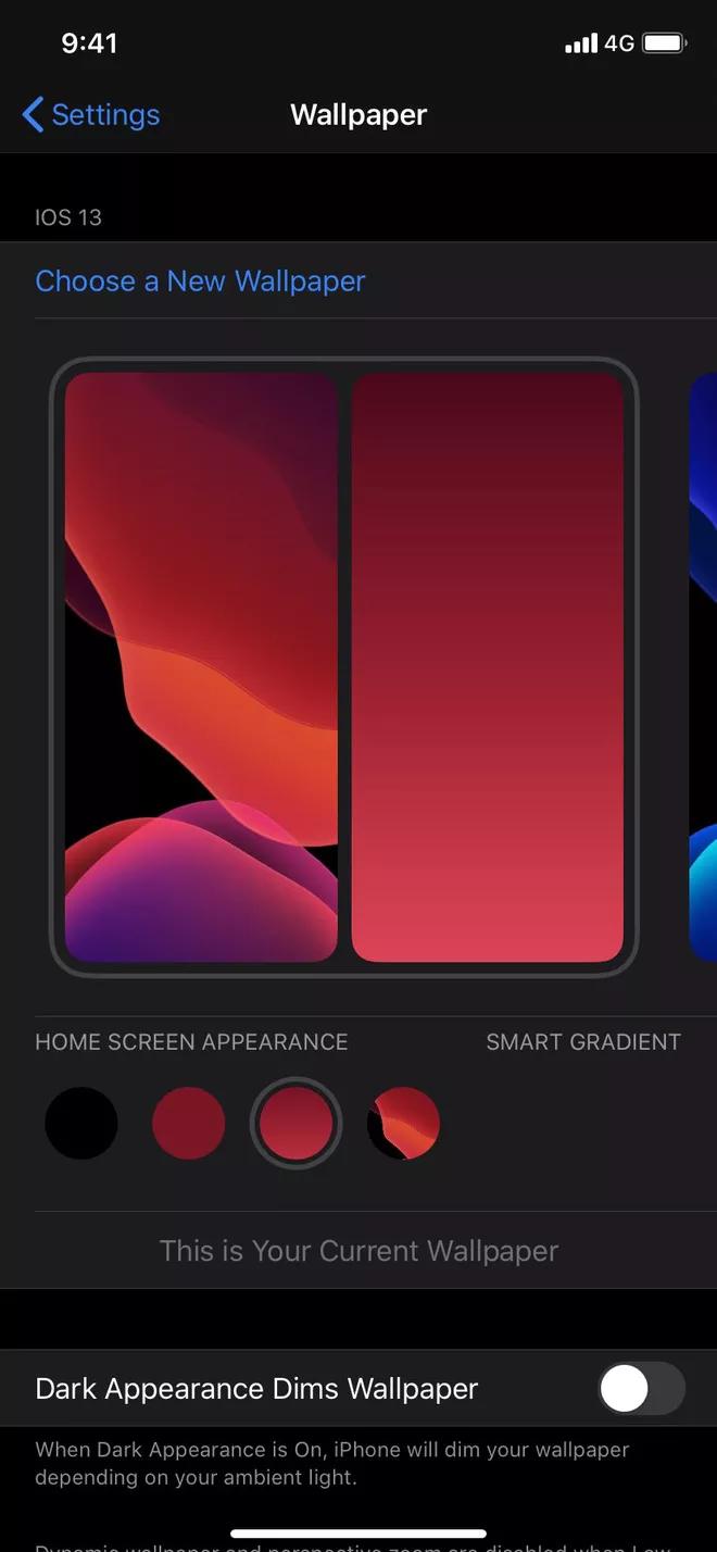 Tính năng mới có tên là "Home Screen Appearance" trên iOS 14