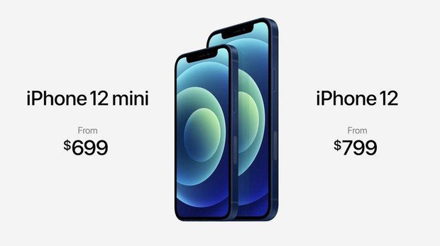 Giá bán iPhone 12 và iPhone 12 mini bản 64GB
