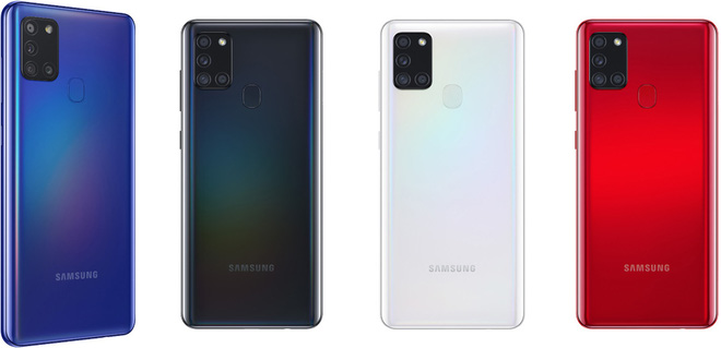 4 tùy chọn màu sắc của Galaxy A21s