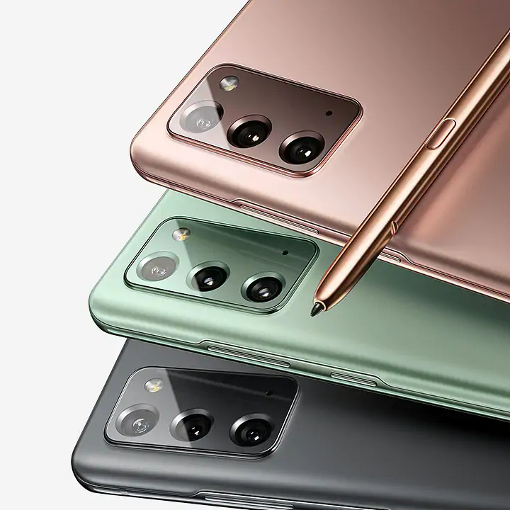 Ba tùy chọn màu sắc của Galaxy Note 20 