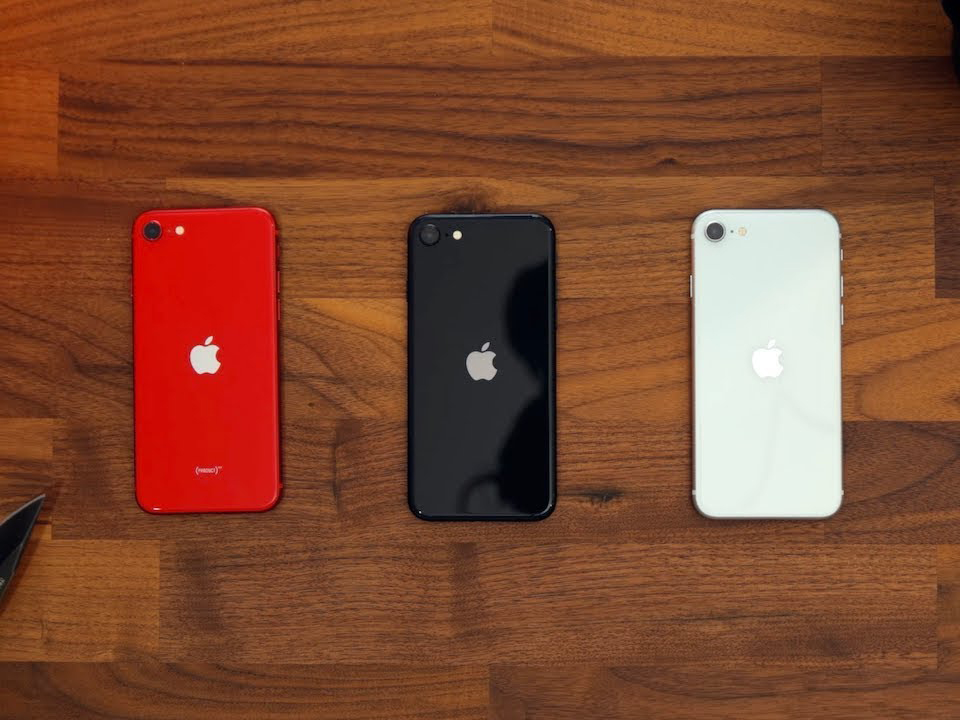 3 tùy chọn màu sắc của iPhone SE 2020 cũ