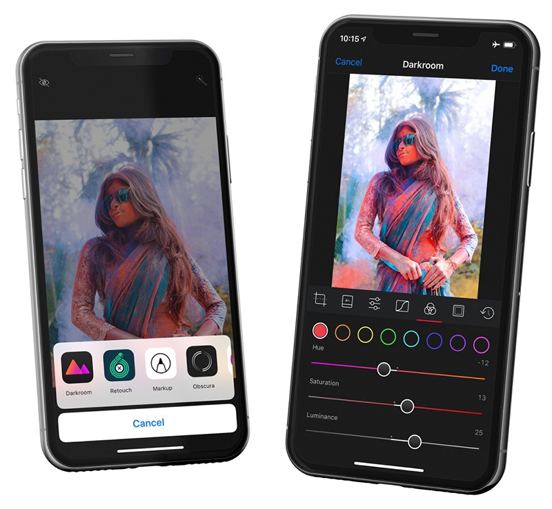 Ứng dụng chỉnh sửa ảnh Darkroom chế độ dark mode trên iPhone Hàn Quốc