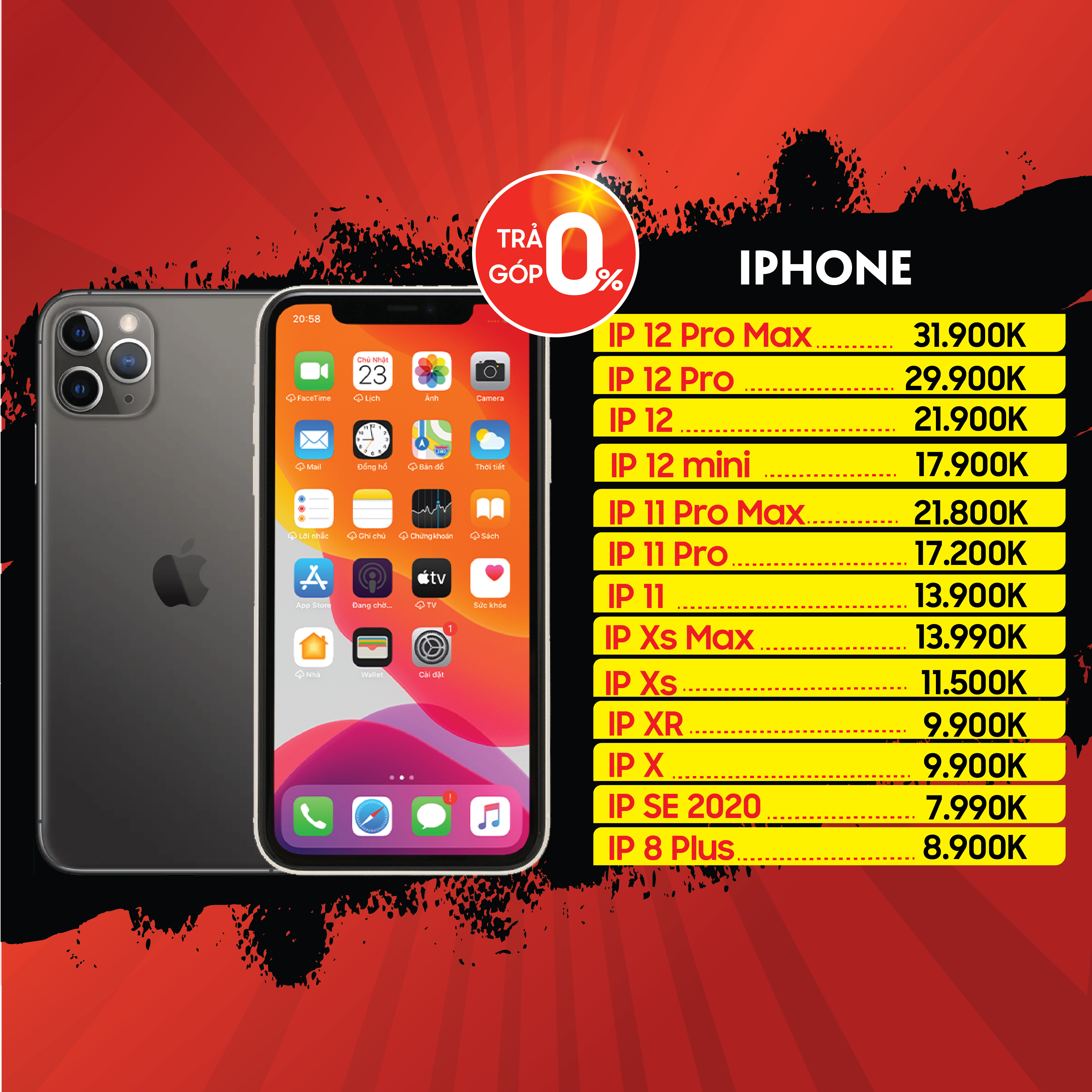 Bảng giá iPhone giảm giá tại Hải Phòng