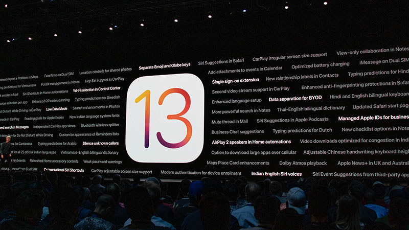 Apple công bố hệ điều hành iOS 13 mới nhất