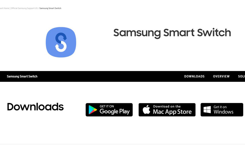Tải phần mềm Samsung Smart Switch về máy tính 