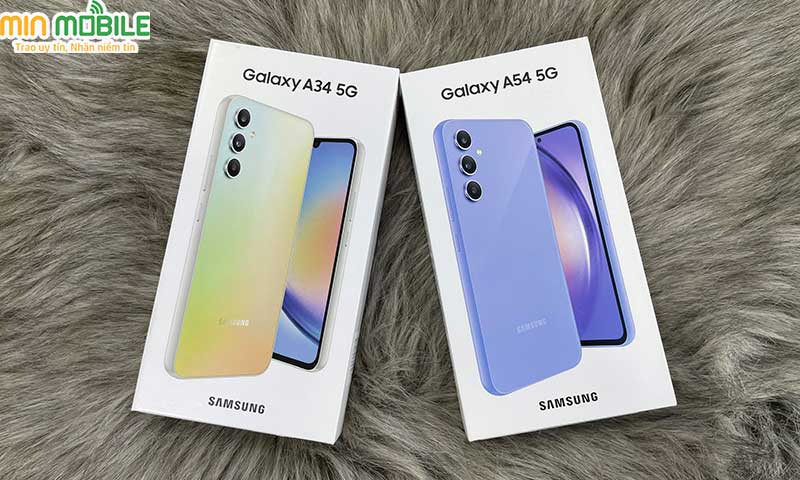 Màn hình galaxy A34 lớn hơn một chút so với galaxy A54