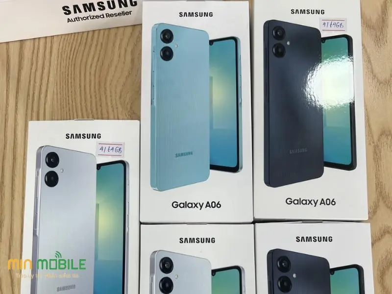 Màn hình lớn, thiết kế mỏng và tinh tế trên Samsung Galaxy A06 chính hãng 