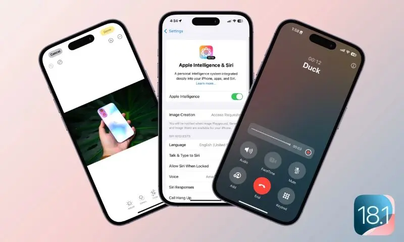 Tính năng Siri mới trên iOS 18.1